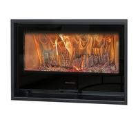 Panadero Hogar de leña Slide 85 (L x An x Al: 53,8 x 94,5 x 134,8 cm, 7 kW, 210 m³, Negro)