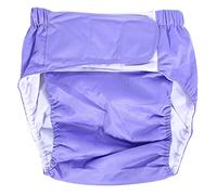 Panal Adulto - Adultos lavable Adjuatable Incontinente Cuidado pañal de tela pantalones respirables del panal (Morado claro)