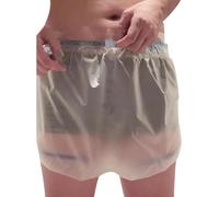 Pañal Adulto Lavable, Calzoncillo De Incontinencia,Antifugas Laterales Fisiológico Braga Pañal,Reutilizable Compresa A Prueba De Fugas Hombre,Pantalones De Plástico Impermeable L