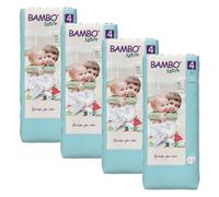 Pañal Bambo Nature Talla 4 7-14kg Alto Pack 48 unidades Pack de 4