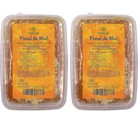 Panal de miel x 350 g - Miel panal de Mil Flores con aroma floral, cosechada en UE. Miel en panal, mejora las defensas, propiedades antivirales. (Paquete de 2)