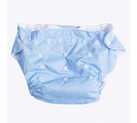 Pañal de natación reutilizable, ajustable, lavable, cómodo pañal de natación para niños nacidos hasta menores de 2 años, para clases de natación, vacaciones (azul, talla única)