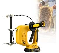 Panal De Panal Agitador Eléctrico Para Colmenas Con Batería De 2000 Mah, Carga En 90 Minutos, 9 Velocidades, Mango Antideslizante. Equipo Esencial Para La Cosecha De Abejas(Yellow,2 Battery)