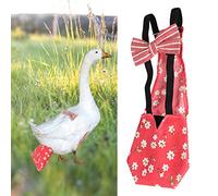 Pañal de Pollo Pañal Lavable Reutilizable de Tela de Aves de Corral Pañal de Moda para Ganso Pato gallina Paloma de Pollo (Rojo L)