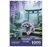 Pañal de té Poodle Puzzle 1000 Piezas Educa Juguete de Madera Entretenimiento Creativo Arte Decoración Juego Educativo Desafío Juguete para Adultos Y Niños De 12 Años 38x26cm/1000pcs