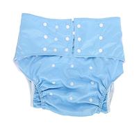 Pañal de Tela para Adultos Ajustable Lavable Reutilizable Bolsillo para Adultos Cubierta de Pañales Protección contra la Incontinencia Ropa Interior para Mujeres Y Hombres 5 Colores(Azul claro)