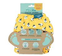 Pañal lavable bebé Gustave Mouton - Inserto absorbente cosido - Adecuado para bebés de 3 a 17 kg - Protección impermeable para nacimiento, niño reutilizable, higiene para bebés, aprendizaje de la