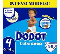 Pañal Dodot Bebe Seco T4 9-14 Kg 62 Uds