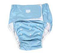 Pañal para adultos, reutilizable, lavable, ajustable, ropa interior para incontinencia para personas mayores, a prueba de fugas, transpirable, cómodos pantalones de pañales con (305 azul)