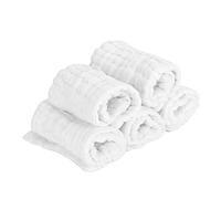 Pañal para bebé, 5Pcs / Set Gasa de algodón Pañales para bebé Pañal lavable reutilizable Producto para el cuidado infantil(blanco)