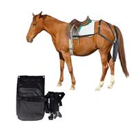Pañal para estiércol de caballo: recogedor de excrementos y orina fácil de limpiar, bolsa reutilizable para guardar estiércol en el carruaje, diseño ajustable para establos.(Small)