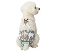 Pañal para Perro | Braguitas Reutilizables para Hembras con Tirantes | Pañales Lavables para Perros Pequeños - para Hogar, Apartamento, Interior, Exterior, Viaje, Coche, Transportín, Patio,