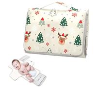 Pañal reutilizable con bolsillo para pañuelos, feliz año nuevo, árboles de Navidad, impermeable, cambiador ligero y plegable, cambiadores de pa?ales para bebes