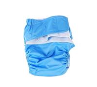 Pañal Reutilizable para Adulto Azul de Poliéster, Cubrepañal Lavable