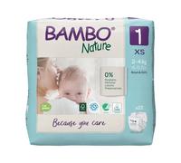 Bambo Pañales Talla 1 Recien Nacido 2-4Kg Eco Nature, Multicolor, Pack of 22 Nappies
