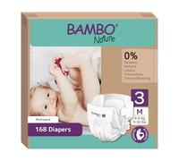 Pañales Bambo Nature talla 3 - 4 a 8kg (Pack 6 x 28 Un)