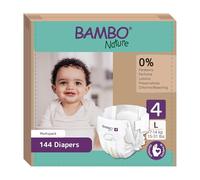 Pañales Bambo Nature talla 4 - 7 a 14kg (Pack 6 × 24 Un)