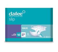 Pañales Dailee Slip Maxi (7/8 gotas) M x4 paquetes 112 unidades