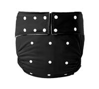 Pañales de Algodón para Adultos,Impermeable Lavable y Reutilizable Pañal Adulto Reutilizable Pantalones para Incontinencia(Black,X-Large)