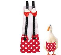 Pañales de pato para mascotas - Pañal de pollo lavable - Pañales reutilizables para patos, pañales ajustables para mascotas con pajarita, pañales para aves de corral para pato, pollo
