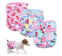 Pañales de perro reutilizables, incontinencia bragas higiénicas, pañales para perro femenino, lavables, gran poder absorbente, para incontinencia canina (L, estilo 2)