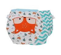 Pañales de tela con parche de dibujos animados, juego de pañales lavables para entrenamiento de inodoro de bebé para un aprendizaje cómodo, 2 uds. (pequeño zorro 100)