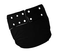 Pañales de tela para adultos, reutilizables, sin fugas, contra la incontinencia, color negro, 72-92 cm