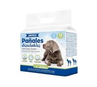 Pañales Desechables para Perros Macho, Ajuste Super Absorbente a Prueba de Fugas, Indicador de Humedad 12 PAÑALES (12, S)