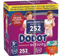 Pañales Dodot Activity T5+, 12-17 kg, Pack 2 cajas de 126 uds