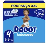 Pañales Dodot Bebé Seco 9-14kg T4 164 unidades