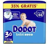 Dodot Bebé Seco Extra - Jumbo Pack Talla 3-66 uds.