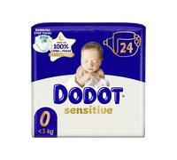 Pañales DODOT SENSITIVE RN, Talla 0, Menos de 3 kg, Paquete de 24