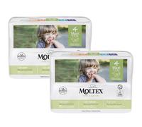 Pañales Infantiles Ecológicos Moltex Pure&Nature. Pañales Desechables. Pañales con Tecnología de Sequedad Instantánea. Hasta 12 Horas Seco. (2 Paquetes, Talla 4)
