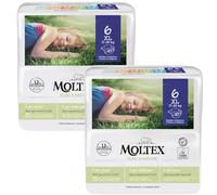 Pañales Infantiles Ecológicos Moltex Pure&Nature. Pañales Desechables. Pañales con Tecnología de Sequedad Instantánea. Hasta 12 Horas Seco. (2 Paquetes, Talla 6)
