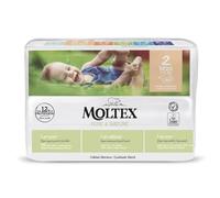 Pañales Infantiles Ecológicos Moltex Pure&Nature. Pañales Desechables. Pañales con Tecnología de Sequedad Instantánea. Hasta 12 Horas Seco. (1 Paquete, Talla 2)