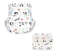 Pañales landofgenie pañales estampados para adultos pañales incontinencia lencería grande etiqueta de pañales nocturnos 2 piezas (talla grande 36 "- 46")