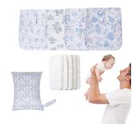 Pañales lavables para bebés - Juego de pañales de tela reutilizables ajustables con 4 forros absorbentes y transpirables | impermeable, incluye 4 inserciones y 1 húmeda para niños