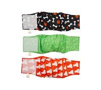 Pañales Lavables y Reutilizables para Perros Macho por PETTING IS CARING - Paquete de 3 Unidades - Pañales Materiales Mejor Calidad Lavable en MÁQUINA (New Desing, XS)