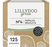 Pañales LILLYDOO green con un impacto ambiental reducido, talla 4 (9-15 kg), 125 pañales-braguita