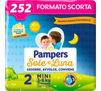 Pampers - Sole e Luna - Pañales - Talla 2 (3-6 kg) - 21 pañales