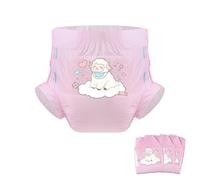 Pañales para adultos CutiePlusU, 3 unidades, superficie seca y absorción máxima nocturna, desechables - Candy Sheep Rosa (M 71-96CM)