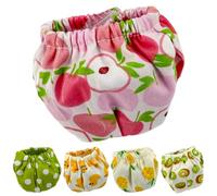 Pañales para ardilla extra pequeños | Paquete de 5 pañales para mascotas, conejillo de indias absorbente lavable reutilizable con 5 lindos patrones para ardillas y mascotas pequeñas, tamaño M