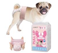 Pañales para Perras DONO, 10 Unidades, Pañales Perro Hembra, Braguitas para el celo, Pañales Pull-up para Perros, Pañales para Gatos, superabsorbentes, incontinencia, M (25-45 cm)
