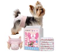 Pañales para Perras DONO, 60 Unidades, Pañales Perro Hembra, Braguitas para el celo, Pañales Pull-up para Perros, Pañales para Gatos, superabsorbentes, incontinencia, XS (20-38 cm)