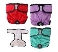 Pañales Para Perros Femeninos - 4pcs Puppy Diaper Protection Nappies | Pañales Para Perros Lavables Con Diseño Ajustable | Diseño De Color Brillante Para Perros Pequeños, Cachorros Y Accesorios Para E