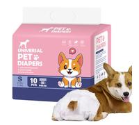 Pañales para perros hembras, pañales para perros - Pañales súper absorbentes de 10 unidades, pañales a prueba de fugas, ajuste cómodo y seguro para perros en calor, micción excitable, entrenamiento