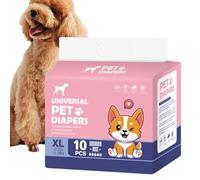 Pañales para perros para perras, pañales para perros | 10 piezas pañales para cachorros - pañales a prueba de fugas para orinar excitada, entrenamiento, ajuste cómodo y seguro