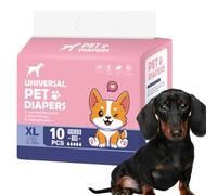 Pañales para perros para perras,Pañales para perros machos - 10 pañales altamente absorbentes - Pañales transpirables, ajuste cómodo y seguro, herramienta para el cuidado de mascotas para perros macho