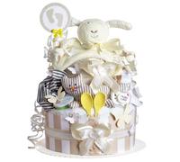 Pañales para tartas/PAMPERS Tarta > Baby regalo para niñas y niños en un bonito tono beige//regalo para nacimiento, bautismo, Baby Party//Original y práctico regalo para bebés