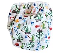 Pañales Reutilizables para Nadar para Bebés,2PCSLavables,Pañales para Nadar para Bebés para Piscina o Playa. TetebyNoa (Marino y Peces)